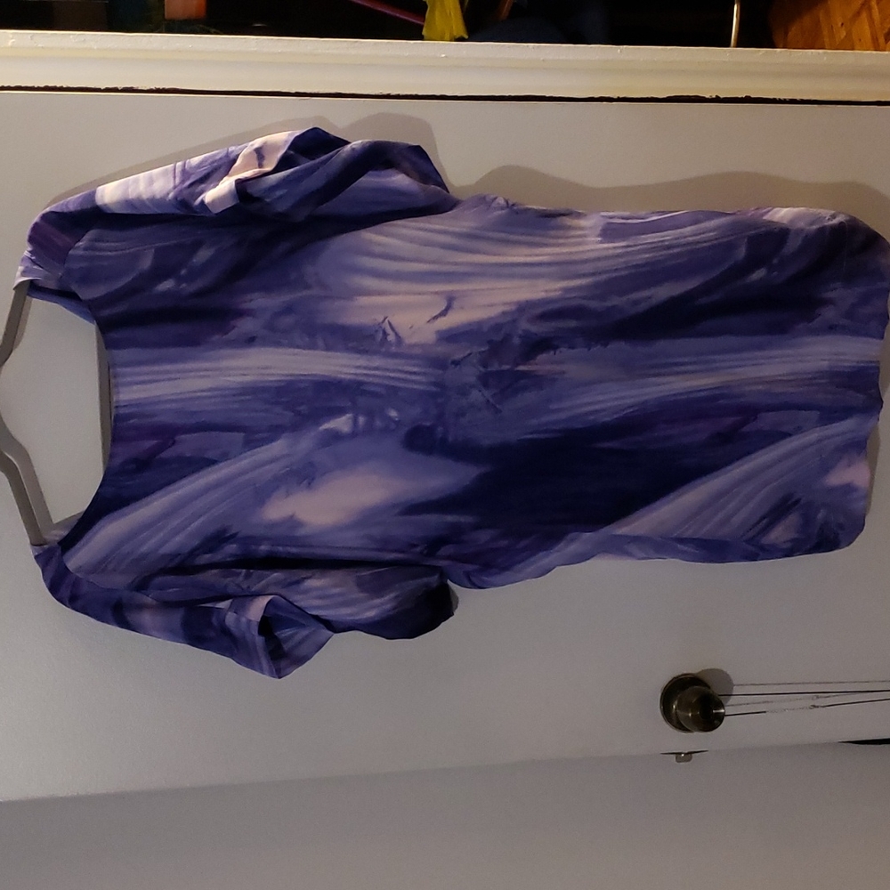 Blue 100% silk dress low back dress. Dry clean only